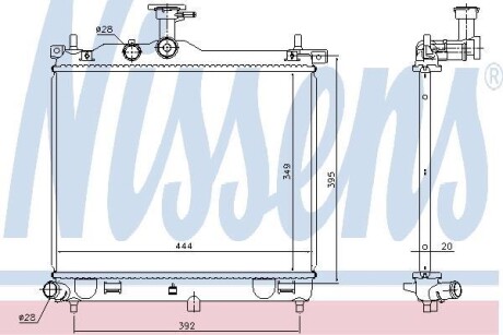 Радіатор охолоджування NISSENS 67610