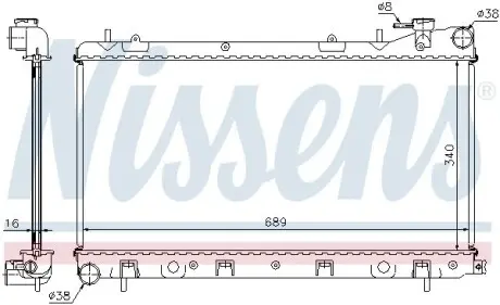 Радіатор охолоджування NISSENS 67704A