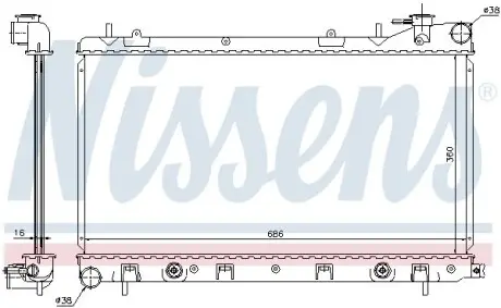 Радіатор охолодження двигуна NISSENS 67728
