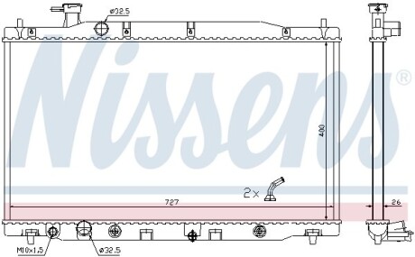 Радіатор охолоджування NISSENS 681372