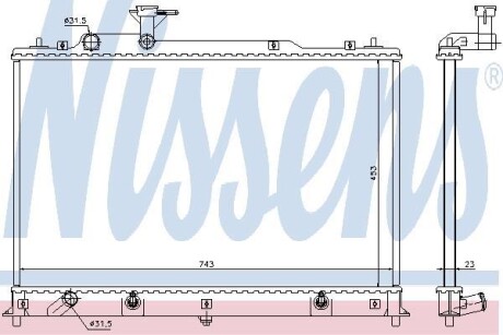 Радиатор охлаждения MAZDA CX-7 (ER) (07-) NISSENS 68524