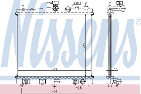 Радиатор охлаждения NISSAN, RENAULT NISSENS 68700A