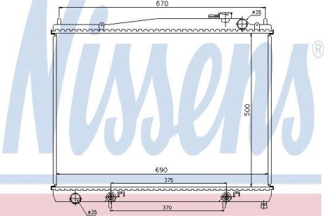 Радiатор NISSENS 68715