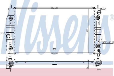 Радиатор охлождения CHRYSLER 300M (98-) NISSENS 69016