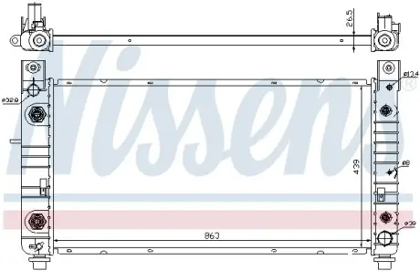 Радіатор охолодження двигуна NISSENS 69091