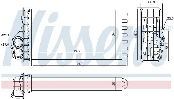 Радіатор опалювача салону First Fit NISSENS 707091 (фото 1)