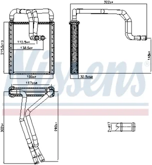 Радіатор обігрівача HYUNDAI TUCSON (2005) | 2.0 CRDI NISSENS 707326