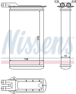 Радиатор отопителя ВАЗ 2108, 09, 099, <ТАВРИЯ> NISSENS 71942