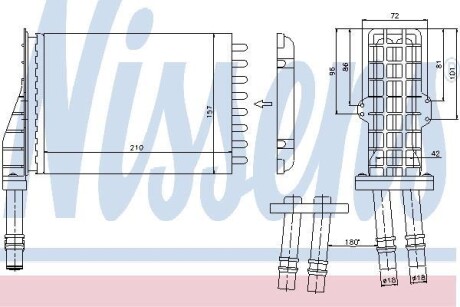 Радіатор пічки NISSENS 73258