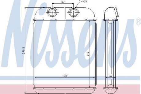 Радіатор пічки NISSENS 73467 (фото 1)