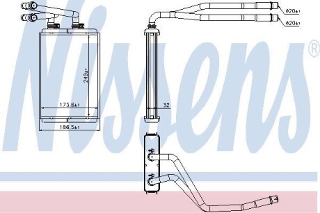 Радіатор пічки NISSENS 73990