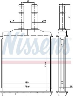 Радиатор отопителя CHEVROLET Epica (V250), Evanda (V200) NISSENS 76505