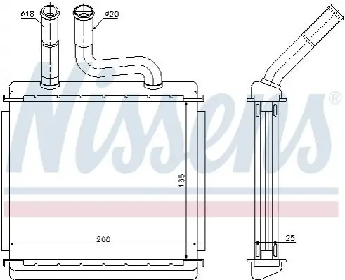 Радиатор отопителя CHEVROLET TACUMA (00-) (пр-во Nissens) NISSENS 76507 (фото 1)