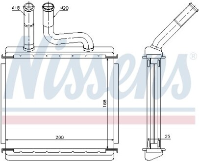 Радиатор отопителя CHEVROLET TACUMA (00-) NISSENS 76507