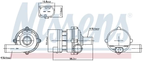 Насос системи охолодження додатковий NISSENS 832169