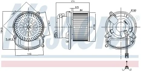 Вентилятор салону NISSENS 87504