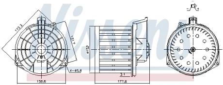 Вентилятор салону NISSENS 87549