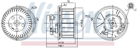 Вентилятор NISSENS 87643