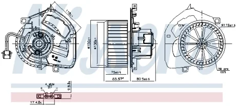 Вентилятор салону NISSENS 87878