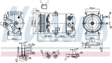 Автозапчасть NISSENS 890588
