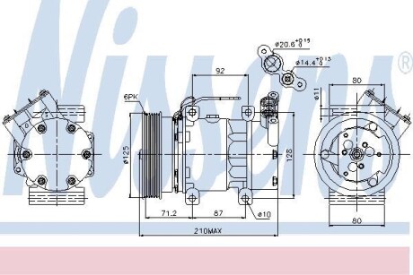 Компресор кондиціонера First Fit NISSENS 89064