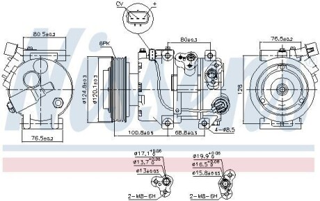 Компрессор кондиционера Hyundai Ix35/tucson 09-/Kia Sportage 10- NISSENS 890651