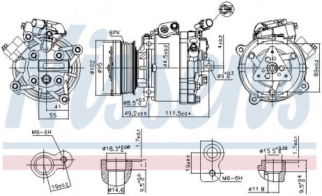 Компресор кондиціонера NISSENS 890666