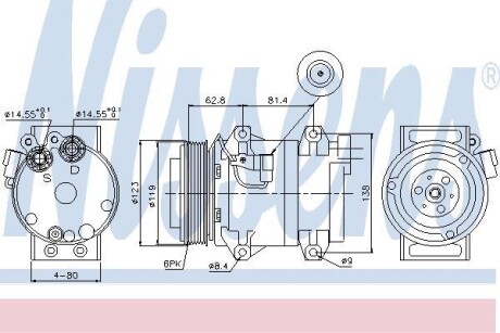 Компресор кондиціонера NISSENS 89070