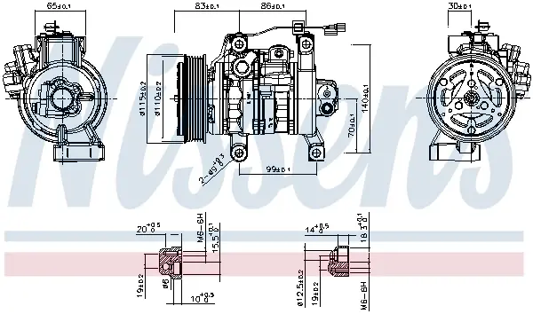 Компресор кондиціонера NISSENS 891130 (фото 1)