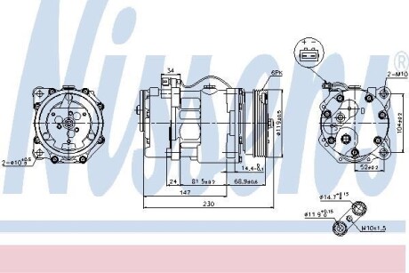 Компресор кондицiонера NISSENS 89165