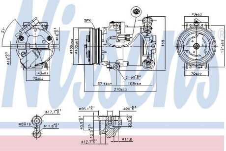 Компресор кондицiонера NISSENS 89215