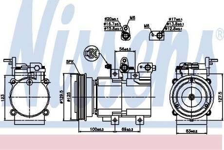 Компрессор кондиционера HYUNDAI SANTA FE 00- NISSENS 89276