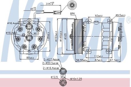 Компресор кондиціонера RENAULT NISSENS 89458