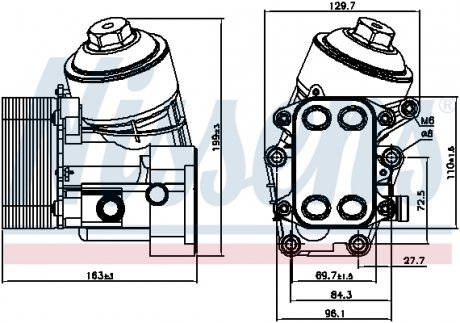 Радиатор масляный с корпусом VAG NISSENS 91154