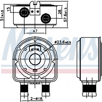 Радиатор масляный HYUNDAI SANTA FE (DM) (12-) NISSENS 91295