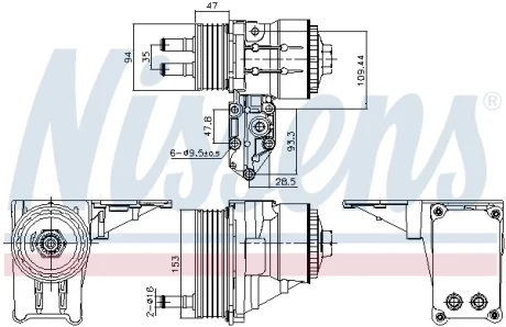 Радіатор оливний First Fit NISSENS 91328