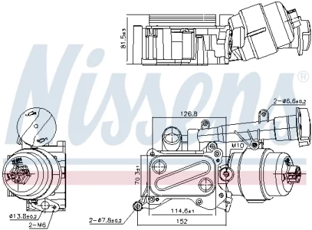 Масляний охолоджувач NISSENS 91346