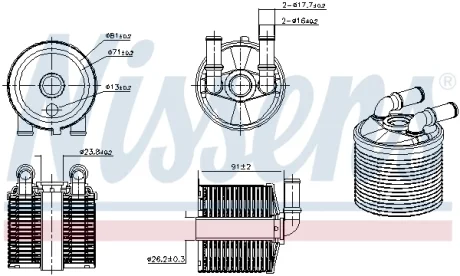 Радіатор оливний NISSENS 91506