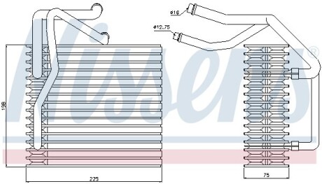 Випарник кондицiонера NISSENS 92205