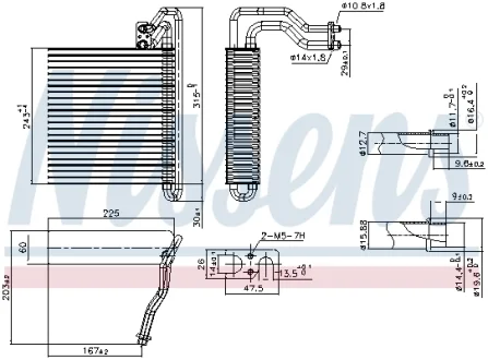 Випарювач кондиціонера NISSENS 92333