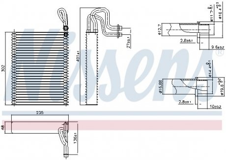 Випарювач кондиціонера NISSENS 92351