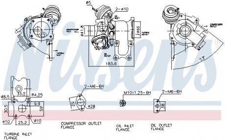 Турбіна FORD TRANSIT/TOURNEO CONNECT (CHC) (13-) 1.0 EcoBoost NISSENS 93278 (фото 1)