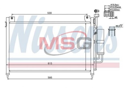 Конденсер кондиціонера NISSENS 940033