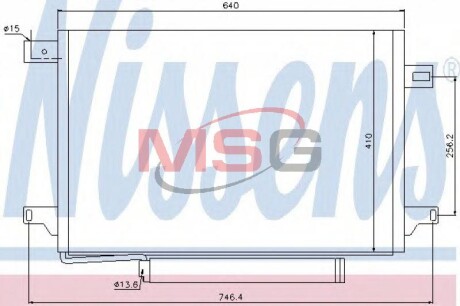 Радiатор кондицiонера NISSENS 940054