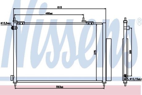 Радiатор кондицiонера NISSENS 940062