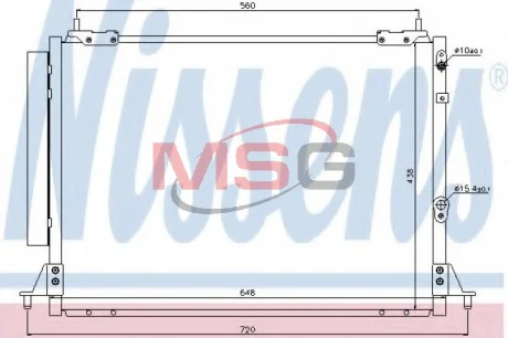 Радiатор кондицiонера NISSENS 940188