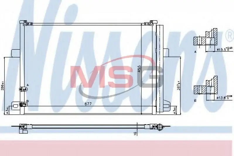 Радіатор кондиціонера First Fit NISSENS 940225 (фото 1)