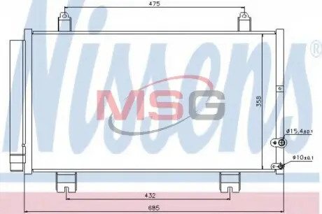 Конденсер кондиціонера NISSENS 940261