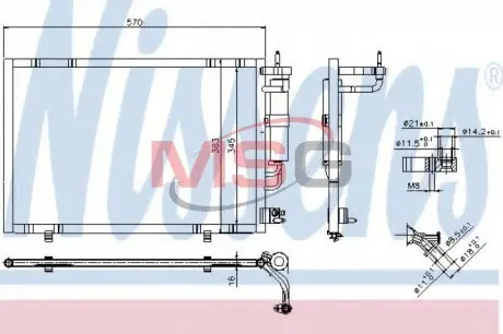 Радіатор кондиціонера NISSENS 940277
