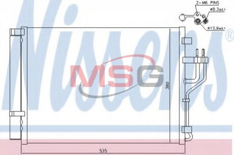 Радiатор кондицiонера NISSENS 940353